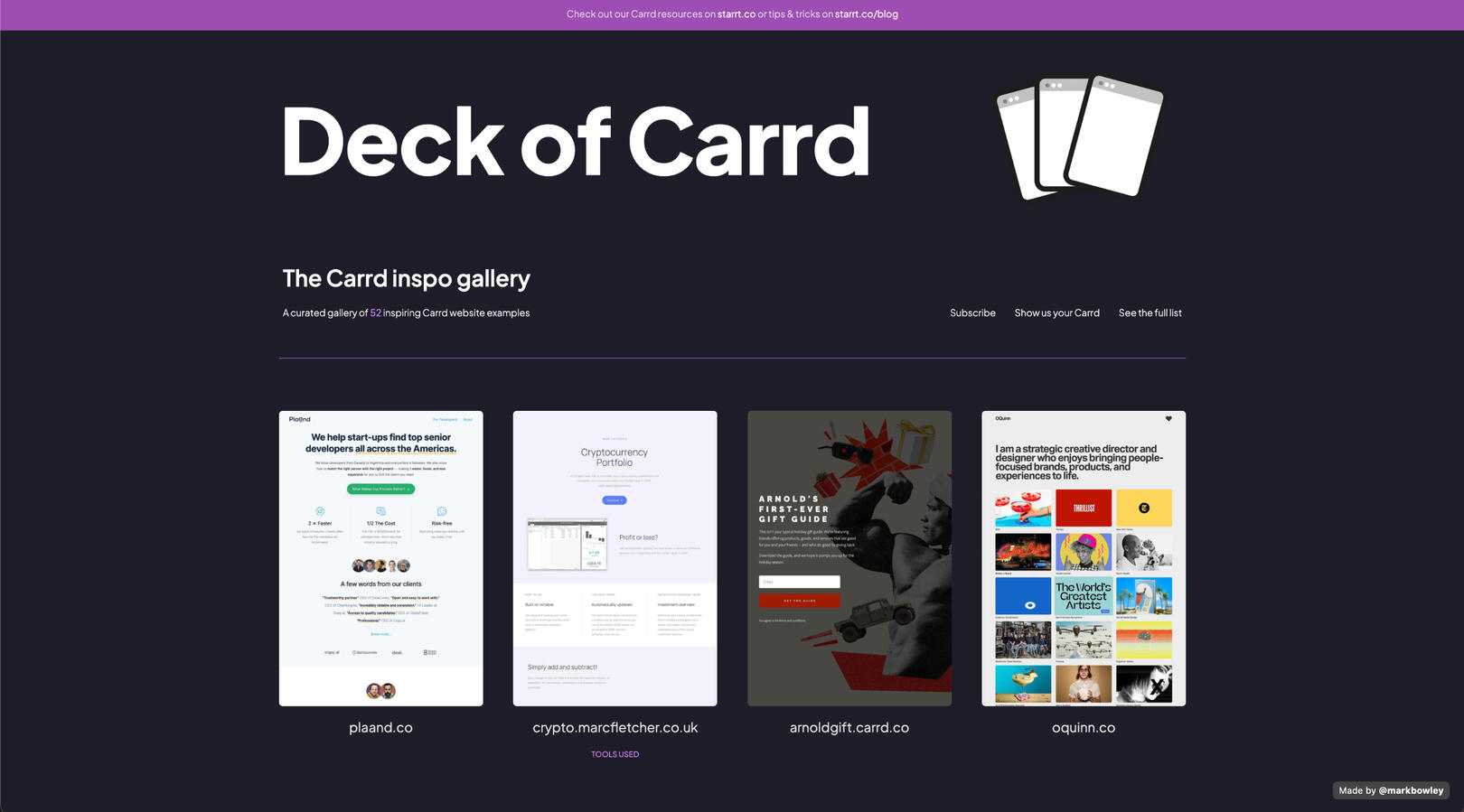 Deck of Carrd