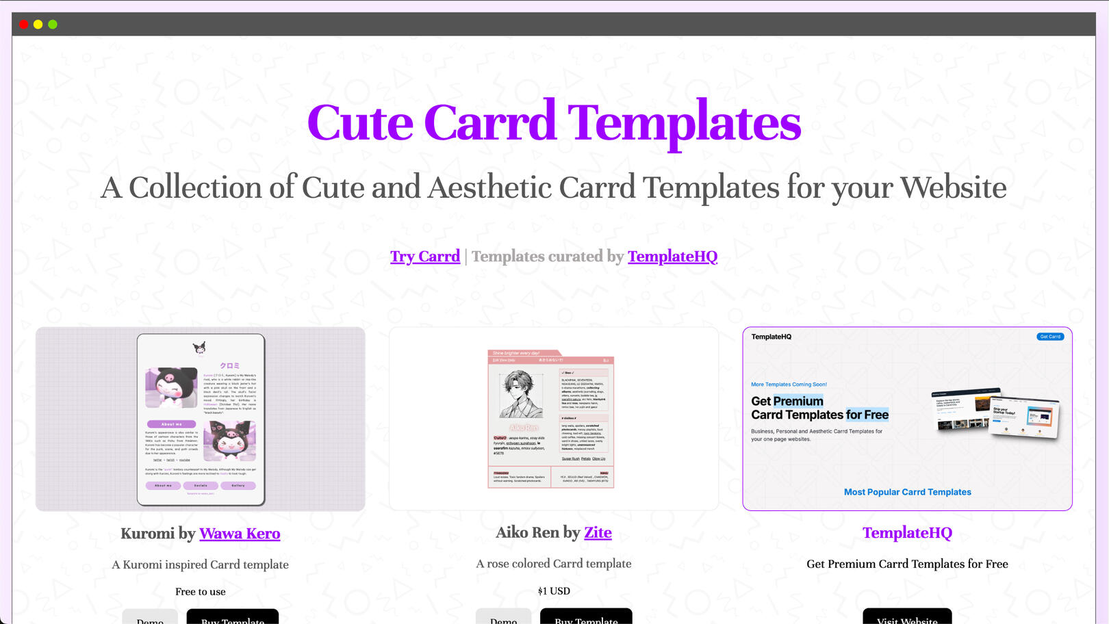 Fun Carrd Examples Carrd Supply | Carrd Templates, Tools, Tutorials, Plugins, Components ...